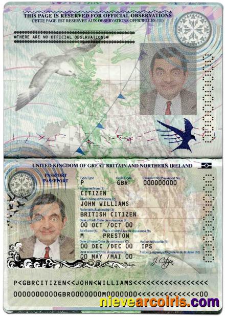 United Kingdom of Great Britain and Northern Ireland passport, 2010-2015